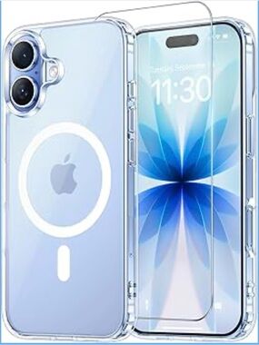 Temdan for iPhone 17 Case Clear with Screen Protector,